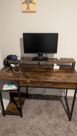 Computer Desk with Monitor shelf and Drawer