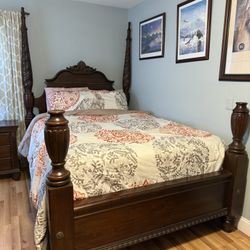 Queen Size 4 Piece Bed Set Furniture 