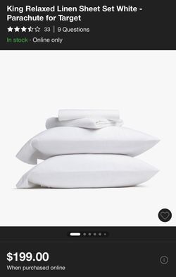 Target Parachute Relaxed Linen Sheet Set -King