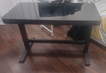 Black Standing Desk Glass