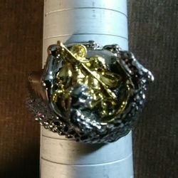 St George Battles The Dragon Ring Sz 10
