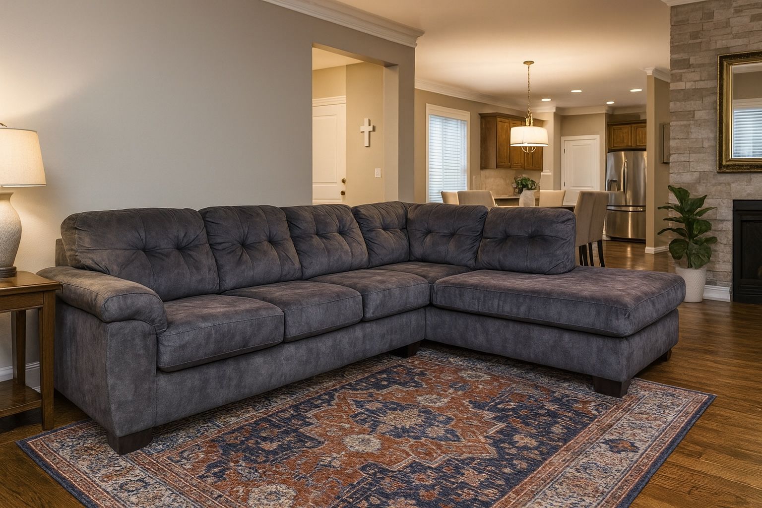 Plush L Shaped Dark Grey Sectional (NO DEPOSIT)delivery 🚚available 