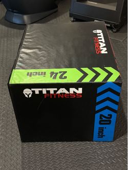 3-in-1 Foam Plyo Jump Box.  High Density EPE Foam Core.  Non Slip, easy to clean. Box Height: 20” x 24” x 30”
