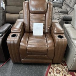 Leather Power Recliner On Sale