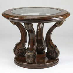 Mahogany and beveled glass table