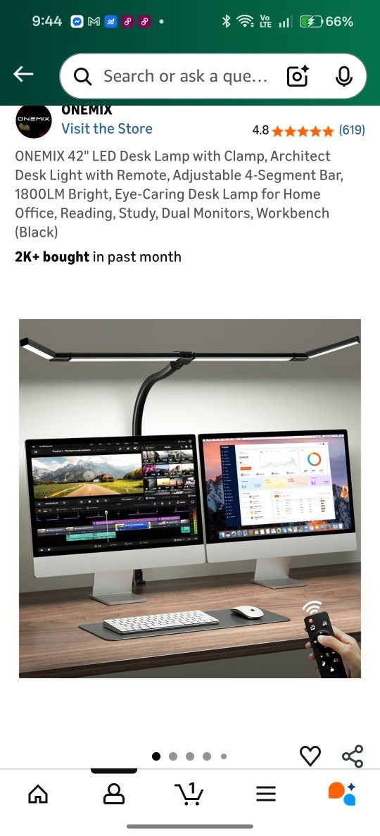 42"LED Desk Lamp with Clamp (New Never Used)