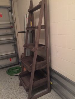5 tier rustic wood shelf