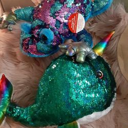 Swipe Frog & Whaleunicorn Plush $25.00 (Serious Buyers) Cash Only 