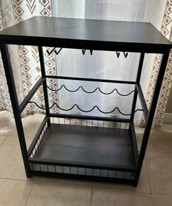 Wood/Metal Wine Rack