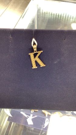 10k”K” Pendant