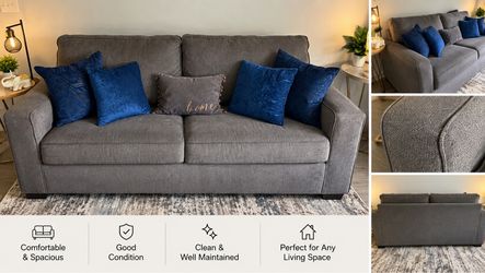 Living spaces grey couch like new