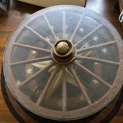 Antique Wagon Wheel Coffee Table