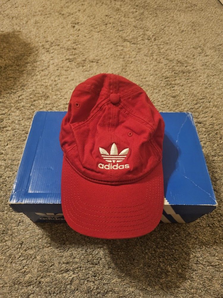 Red & White Adidas Hat