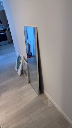 Silver Mirror With Hooks For Wall 