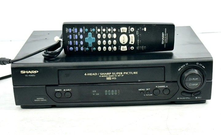 VCR Sharp VC-A582U VHS 4 Head Hi Fi + Remote