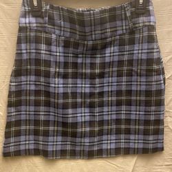 Exact Change Plaid Skirt