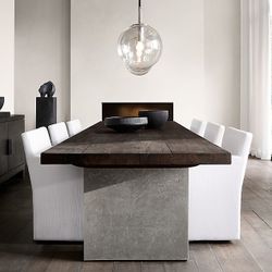 Restoration Hardware RH modern concrete rectangular dining table