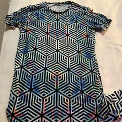Hexagon Prism Joggers And Shirt 