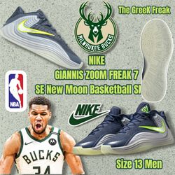 New Nike Giannis Freak 7 SE New Moon IH2366-400 Size 13