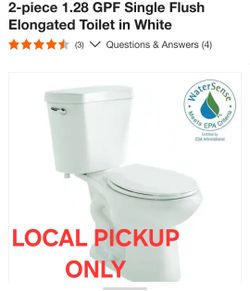 ➿️ Glacier Bay 2-piece 1.28 GPF Single Flush Elongated Toilet in White