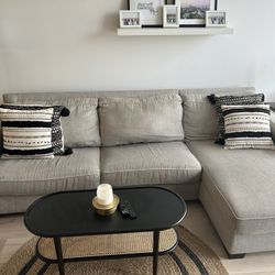 West Elm Couch W/ Queen Pullout Bed 