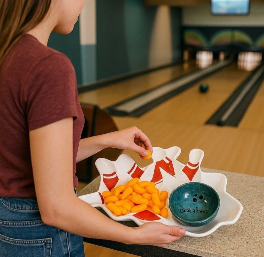 Bowl O Rama Ceramic Chip And Dip One Piece Platter And Bowl By Classic Solutions 