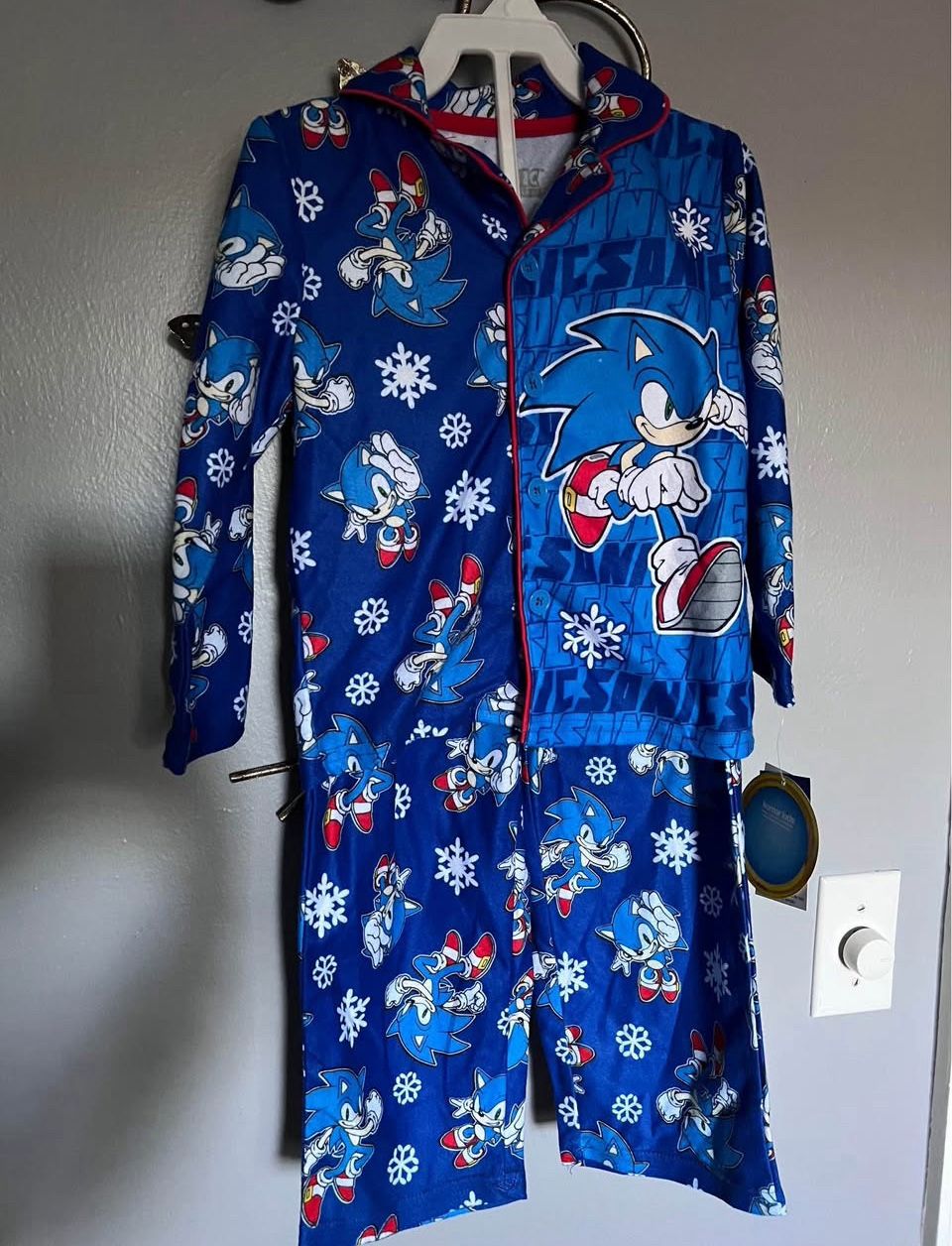 Sonic the Hedgehog Boys Long-Sleeve Button-Front Top and Pants Pajama Set, 2-Piece, Size 4t