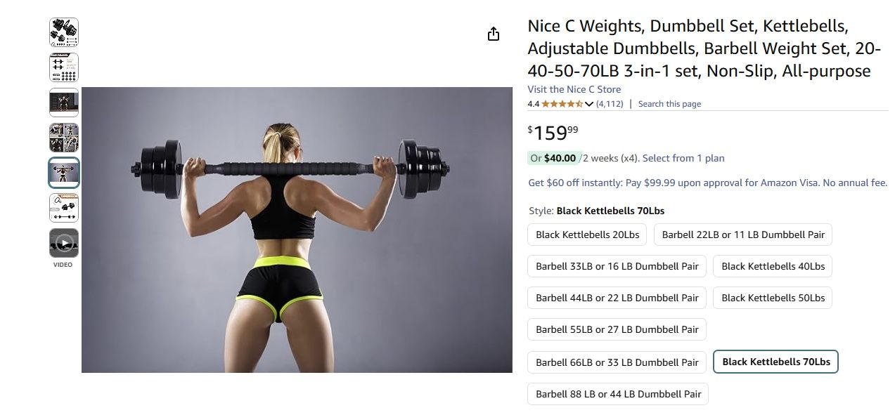Dumbbell Set, Kettlebells, Adjustable Dumbbells, Barbell Weight Set