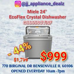 💧New Miele 24" EcoFlex Crystal Dishwasher - 3D+ Cutlery Tray Stainless Steel G6665SCViSF