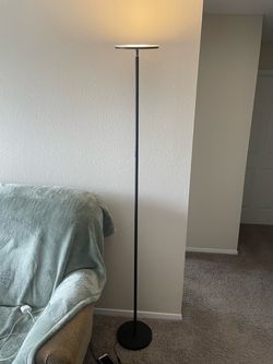 2 Tall LED Torchiere Floor Lamp Black
