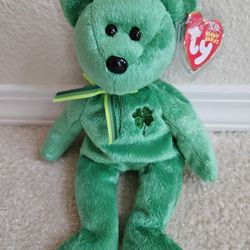 Beanie Babies Collection  DUBLIN BEAR  Green Bear  Saint Patrick's Day Gift Ty Beanie Babies 