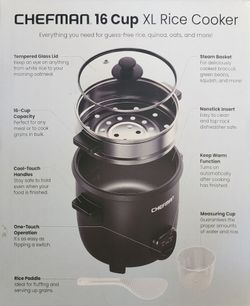 Chefman 16 Cup XL Rice Cooker