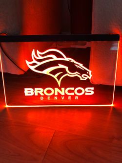 DENVER BRONCOS LED NEON LIGHT SIGN 8x12