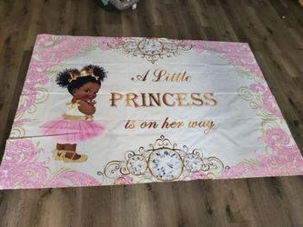Baby shower banner The princess has arrive banner
