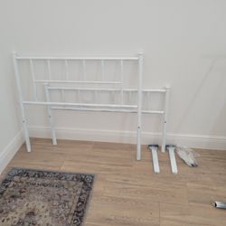 Brand new twin bed with mattress head and footboard never slept in wife changed her mind includes mattress cover.

Paid $450
