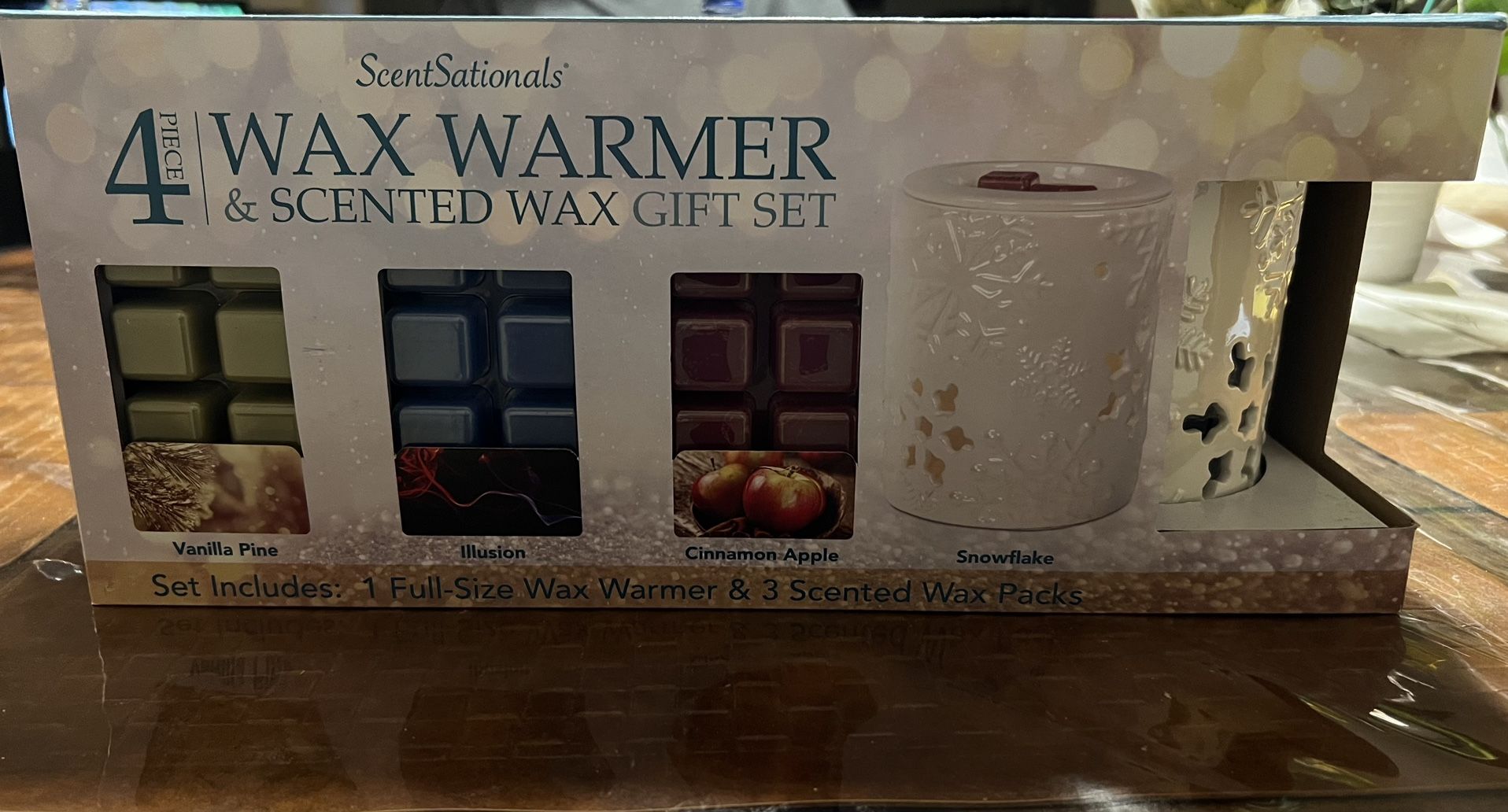 Scentsationals Holiday Collection - Scented Wax Warmer - Jolly Christmas Season Wax Cube Melter & Burner - Electric Winter Fragrance Home Air Freshene