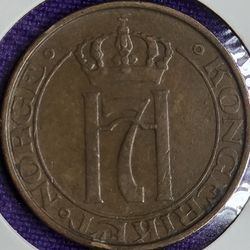 1939 Norway 5 Ore Coin