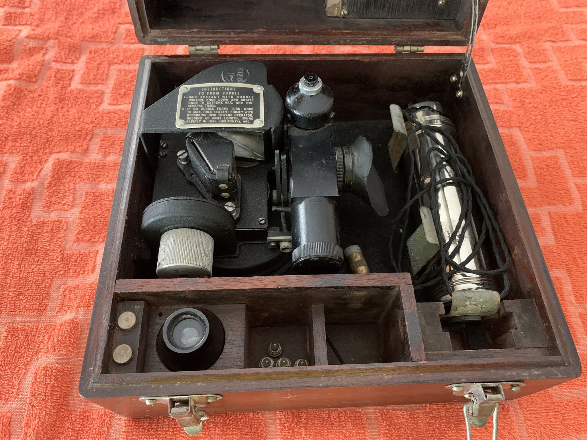 Complete USAAF A-10 WWII Bubble Sextant In Box