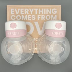 TSRETE Breast Pump, Double Wearable Breast Pump, Electric Hands-Free Breast Pumps with 2 Modes, 9 Levels, LCD Display, Memory Function Rechargeable Do
