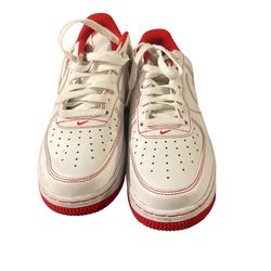 Nike Air Force 1 Low – White/Red Stitching | Women’s Size 8.5