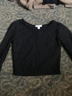 Black laced crop top
