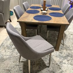 Dining Room Table and Six Chairs