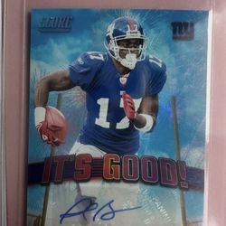 Plaxico Burress score Football Trading Card with signature
