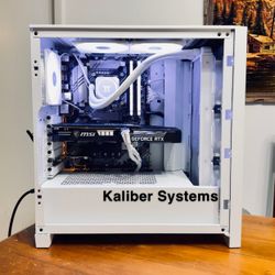 Custom White Gaming Computer with Intel i7, 3060 RTX Ti, 1TB NvME SSD