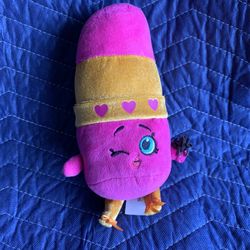 Shopkins Lippy Lips Lipstick Plush Toy Height  8.5”