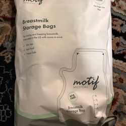 Motif Medical, Milk Storage Bags, 8 oz Milk Freezer Bag with Easy Pour Spout, BPA Free, Write-On Label - 100 Count