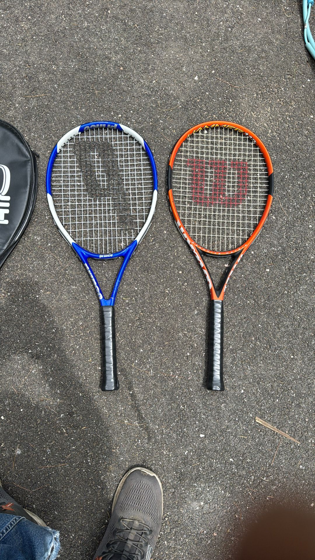 Tennis Rackets And Case Wilson Prince Tennis Rackets