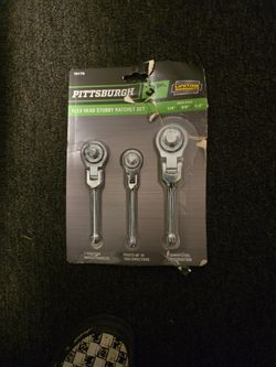3pc Flex Head Stubby Ratchet 