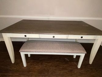 Heavy Dining Table with bench