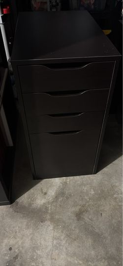 IKEA ALEX Drawer Unit, Black-Brown